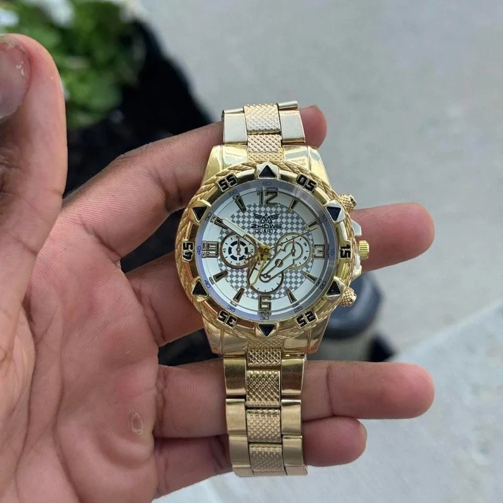Gold Skeleton Watch